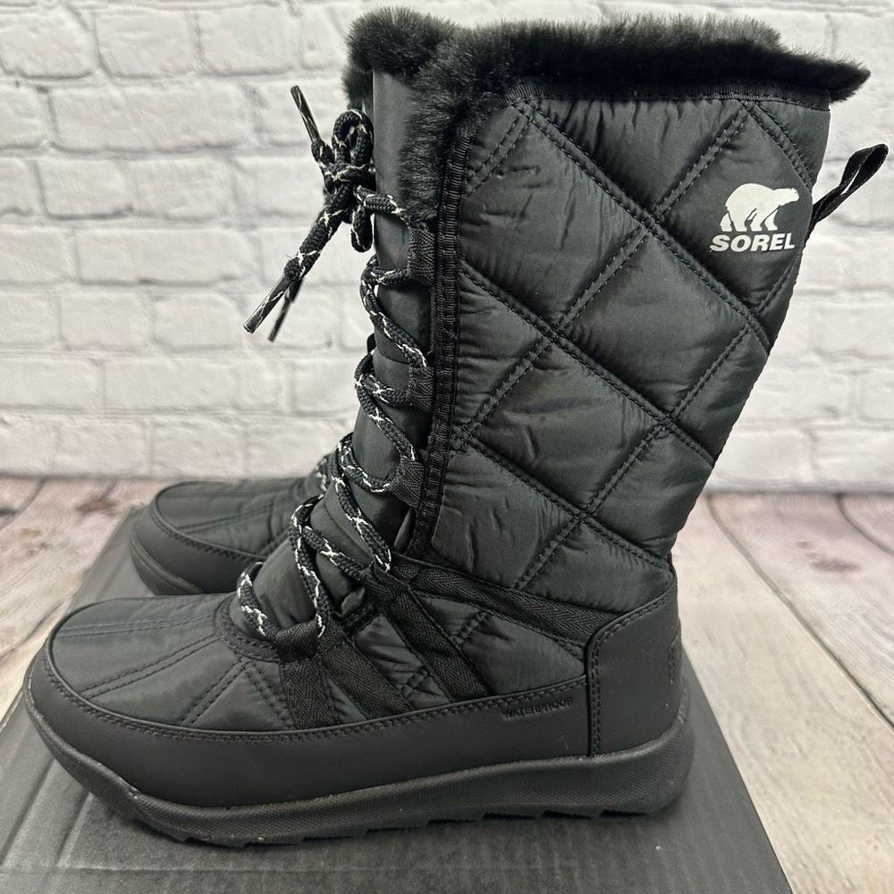Sorel Whitney II Tall Lace Up Boot Waterproof & Insulated Black 6.5 NEW - Picture 4 of 9